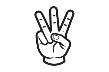Obraz premium Peace sign hand graphic design element isolated on transparent background