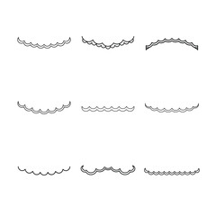 Obraz premium Set of Nine Scalloped Edge Border Designs
