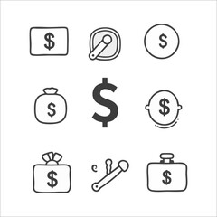 Budgeting icon set