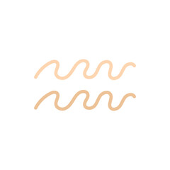Fototapeta premium Wavy lines abstract water symbol in pastel tone
