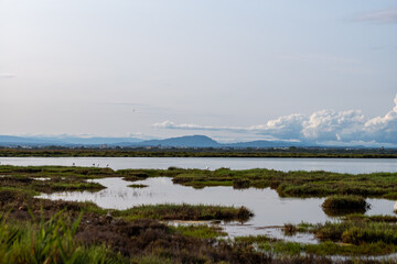 lake and mountains