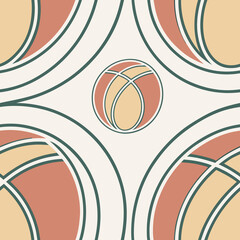 Obraz premium Circular pattern with geometric shapes for textile and wallpaper use