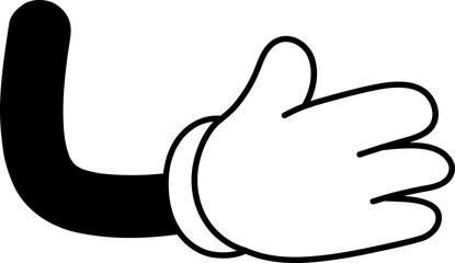 Cartoon Hand Gesture Illustration Vector
