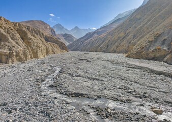 Himalayas, Nepal - The famous hiking on the roof of the world called Annapurna Circuit in Himalaya...