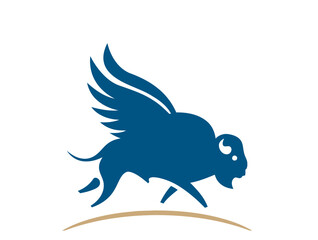 vector illustration of a blue dragon