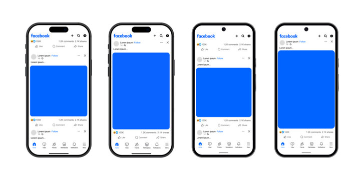 facebook post mockup social media template. like and love icon buttons and haha emoji smiley face, web post mock up frame . facebook notification icons, thumb up icon, favorite heart icon sticker