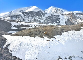 Himalayas, Nepal - The famous hiking on the roof of the world called Annapurna Circuit in Himalaya...