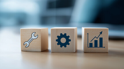 Business Growth Optimization With Process Improvement and Performance Tools. Workflow Enhancement, Productivity Boost and Efficiency Strategies. Business Cubes