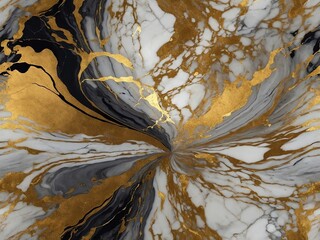 A mesmerizing composition of swirling marble patterns, accented with shimmering veins of gold