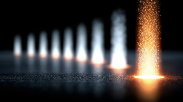 The massive amount of data in online or internet systems. Rows of glowing digital database towers stretching into the distance, symbolizing vast data storage.