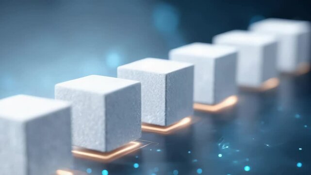 The massive amount of data in online or internet systems. Rows of glowing digital database towers stretching into the distance, symbolizing vast data storage.