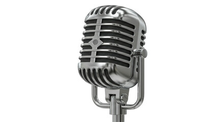 Isolated Vintage Microphone