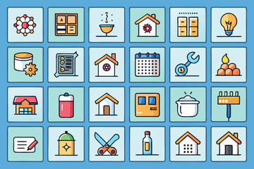 flat icons for web and mobile applications