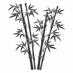 Obraz premium Creative Bamboo Branches Vector Illustration | Elegant Nature Element for Eco-Friendly and Asian-Themed Designs