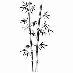 Creative Bamboo Branches Vector Illustration | Elegant Nature Element for Eco-Friendly and Asian-Themed Designs