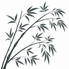 Creative Bamboo Branches Vector Illustration | Elegant Nature Element for Eco-Friendly and Asian-Themed Designs