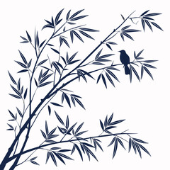 Creative Bamboo Branches Vector Illustration | Elegant Nature Element for Eco-Friendly and Asian-Themed Designs
