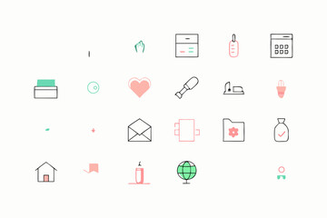 set of icons for web design