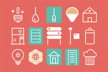 set of icons for web design