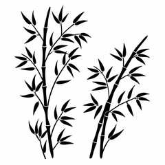 Naklejka premium Creative Bamboo Branches Vector Illustration | Elegant Nature Element for Eco-Friendly and Asian-Themed Designs