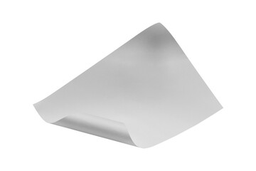 white blank paper sheet isolated on transparent png background,poster design template or mockup. 