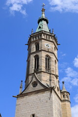 Historische Kirche in der Altstadt von Bad Urach auf der Schwäbischen Alb	