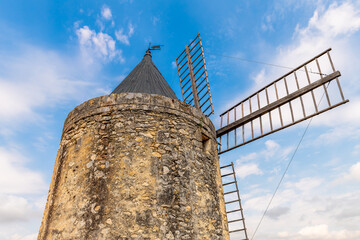 Famous Daudet mill in Fontvieille, in the Bouches du Rhône, in Provence, France