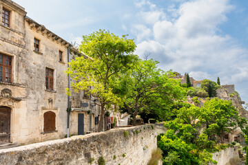 A street in the beautiful village of Les Baux de Provence, in Provence, France