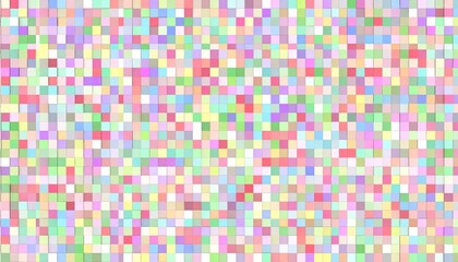 Fototapeta premium Full frame of 3D rendering multi colored pixelated rectangles