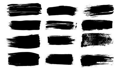 Vector illustration of hand drawn black strokes, abstract rectangle sketch, calligraphy paint lines, grunge texture elements, brush ink style, modern poster design, png.