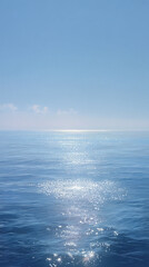 Obraz premium 太陽光がきらめく穏やかな海 