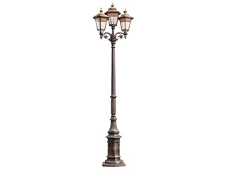Street light pole isolated on white background