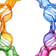 Vibrant Swirls Abstract Circular Frame Colorful Design