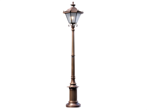 Street light pole isolated on white background
