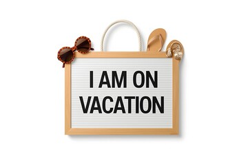 Vacation message board with accessories