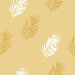 background with palm leaves. Vector Illustration for Summer Design, Nature Themes, Invitations.