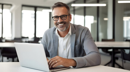 man working on laptop
