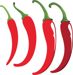 Red Chili Peppers - Spicy Hot Cayenne Pepper Clipart

