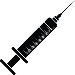 Syringe Injection Icon - Medical Needle Health Care Device

