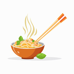 Flat Lay Illustration of Spaghetti with Lemon and Herbs on Dark Plate

