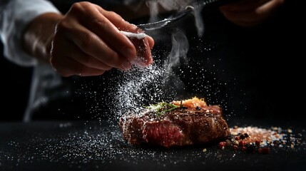 Sizzling Steak: Gourmet Seasoning in Action