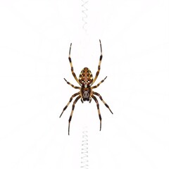 A spider with a brown body and long hairy legs, creating a detailed macro image,