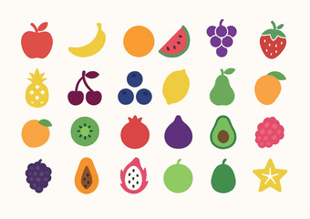 Tropical Fruit Icon Design Pack