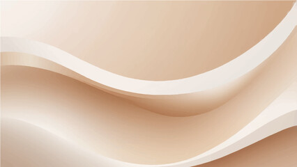 Clean Abstract Wave Background with Curves and Circles in Gray Tones