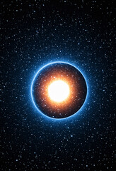 black hole in starry universe