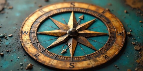 A compass rose points north, symbolizing direction and guidance; a navigational tool for finding your way Perfect for travel, exploration, and adventure themes , longitude, alignment