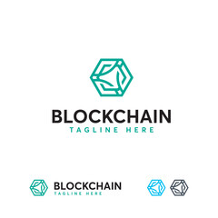 A hexagon-shaped  design for a blockchain .