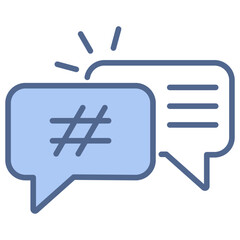Trending Topic Blue Icon