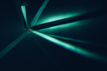 Prism refracting light to show the spectrum