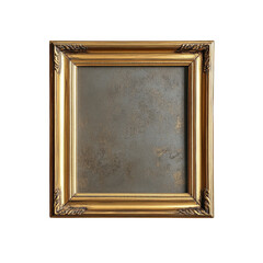 Fototapeta premium Elegant golden picture frame isolated on transparent background